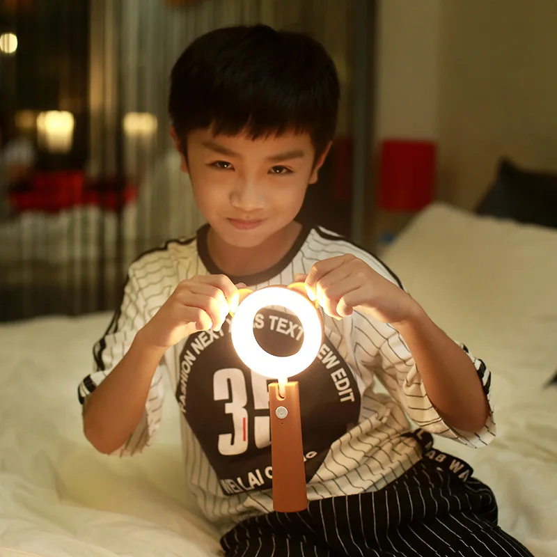 Мини настольная лампа для спальни с ручкой USB Led ночник детская прикроватная