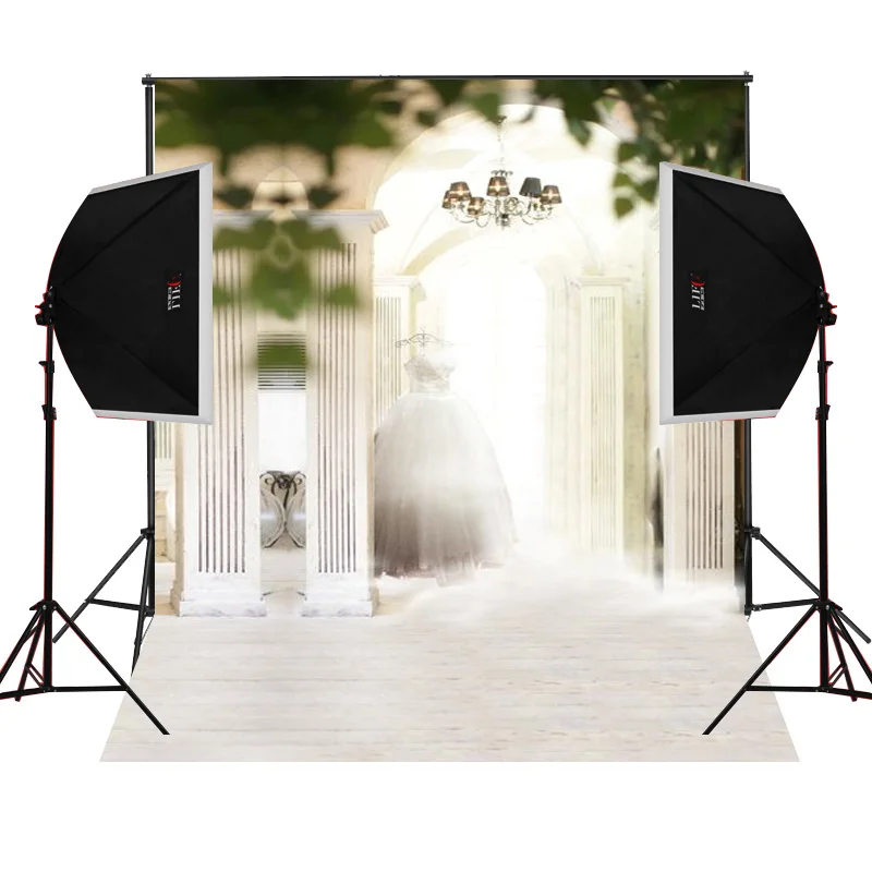 Белое торжественное платье живописные для детей фото камеры fotografica Studio винил