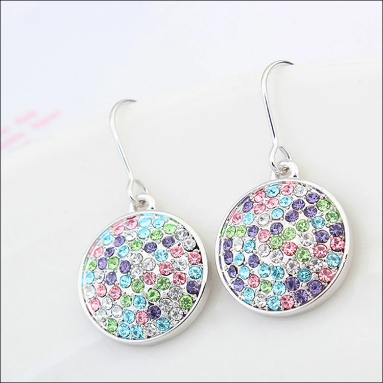 MALANDA Brand Crystals From Swarovski Fashion Round Pendants Necklaces Earrings For Women Wedding Jewelry Set Gift | Украшения и