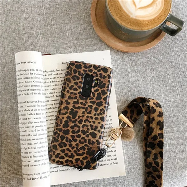 leopard print DCHZIUAN Модный чехол для телефона с леопардовым принтом для samsung Galaxy Note 10 S8 S10 S9 Plus NOTE 8 NOTE 9 чехол Роскошный чехол с ремешком - Цвет: leopard print