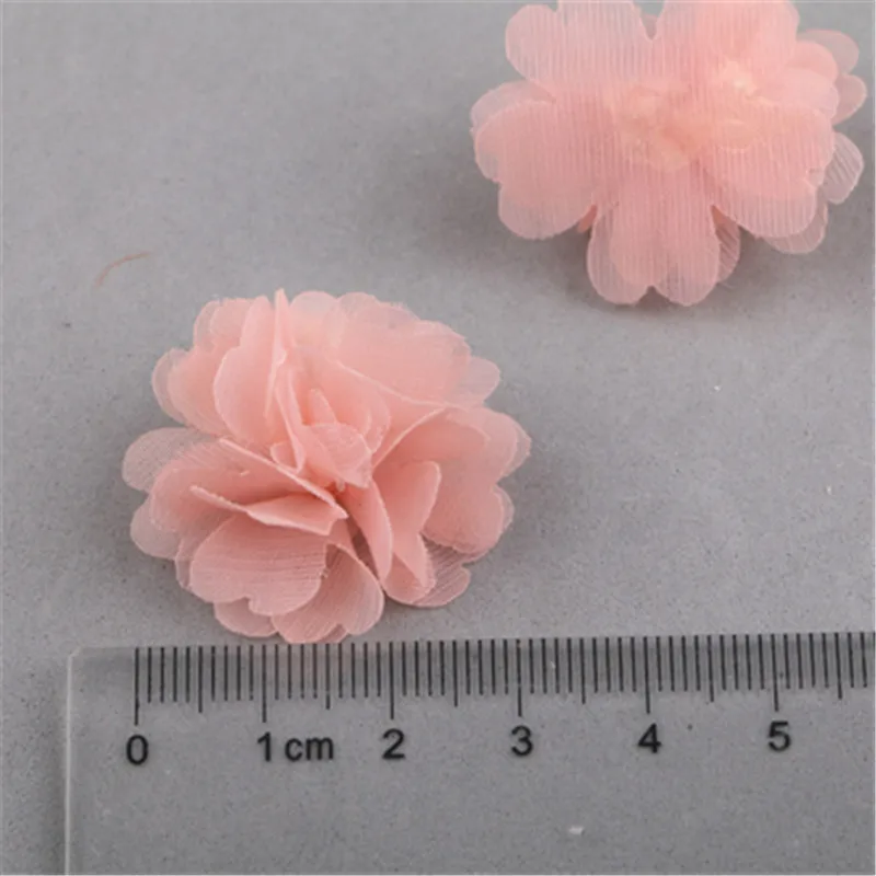 Wholesale 50PCS 20PCS 30MM DIY Jewelry Findings Chiffon Fabric Flowers Handmade Floral Button Patch Sticker Girls Hair jewelry | Украшения