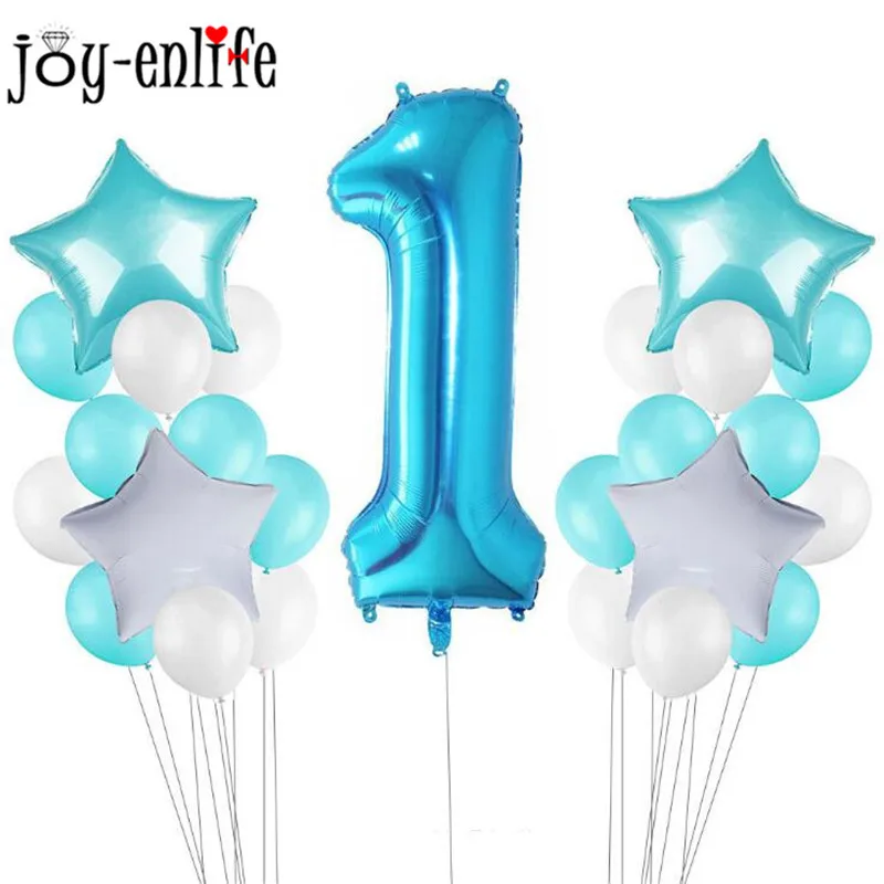 JOY-ENLIFE воздушные шары из алюминиевой фольги голубого цвета для мальчиков и розового цвета для девочек, милые вечерние воздушные шары для малышей