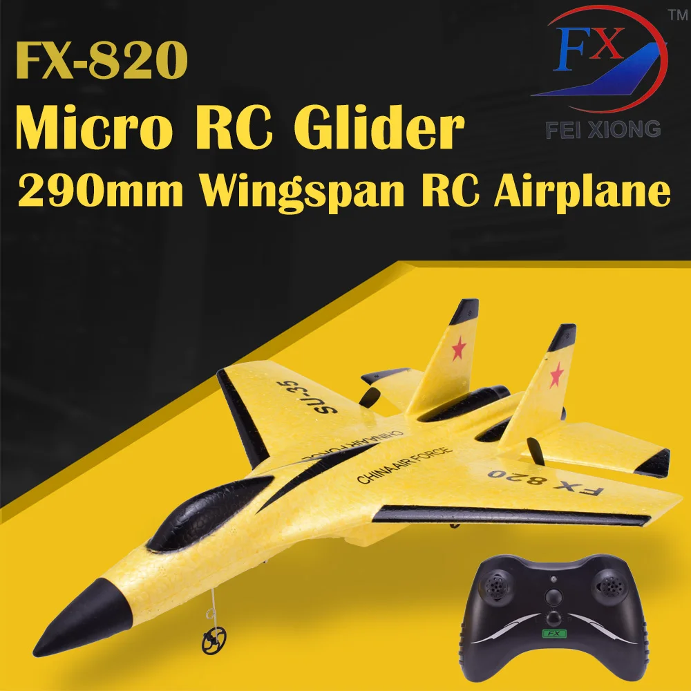 FX 820 2 4G 2CH пульт дистанционного управления SU 35 планер 290 мм размах крыльев EPP RC