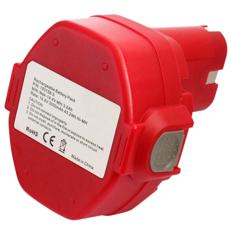 SCLS Новый 14 4 V 3.0Ah NiMH аккумулятор для Makita 6281D 6333D 6336D 6337D 6339D красный | Электроника