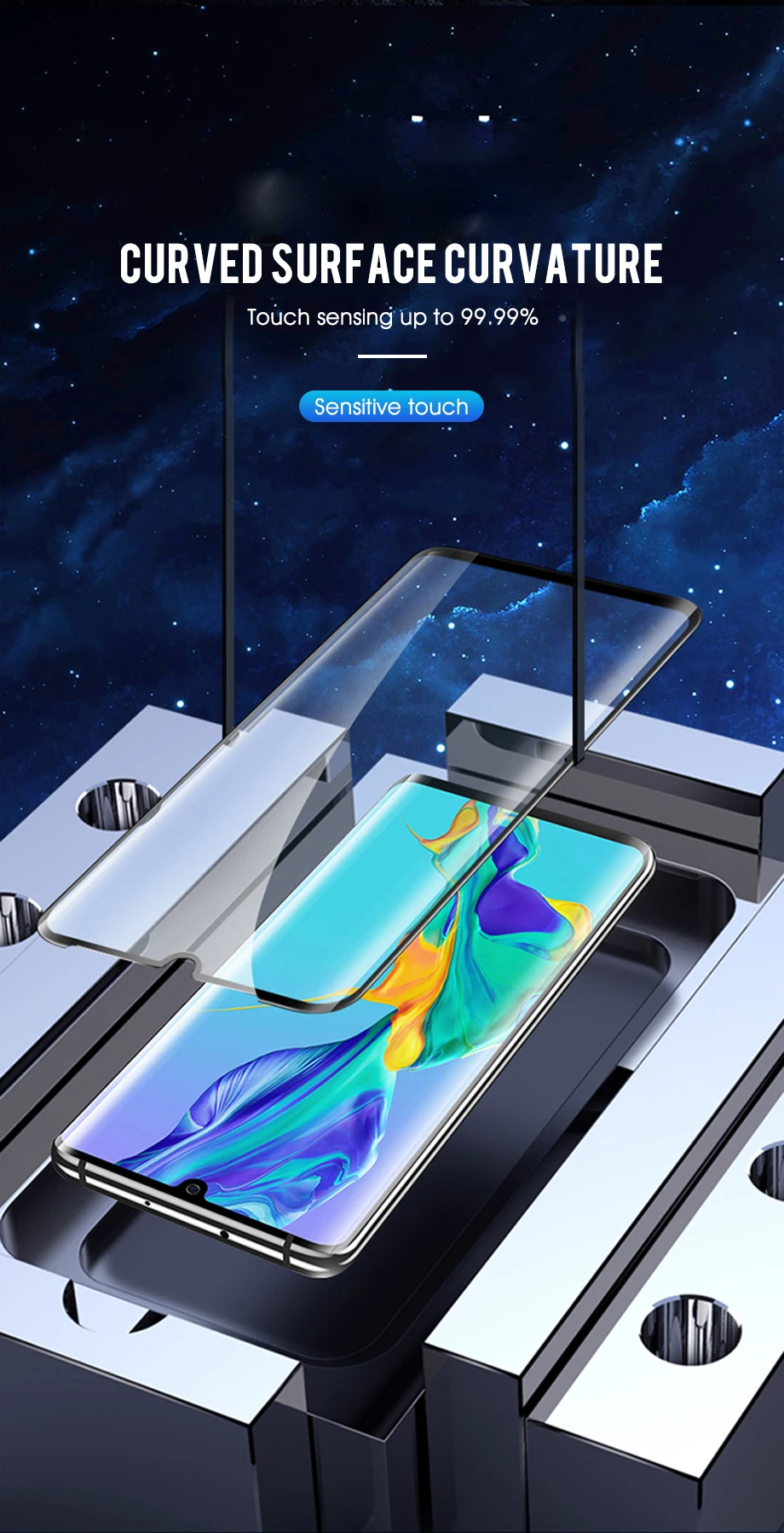 Защита экрана для Huawei P30 Pro олеофобное стекло с защитой от царапин для P30 Lite с полным клеем Защитное стекло