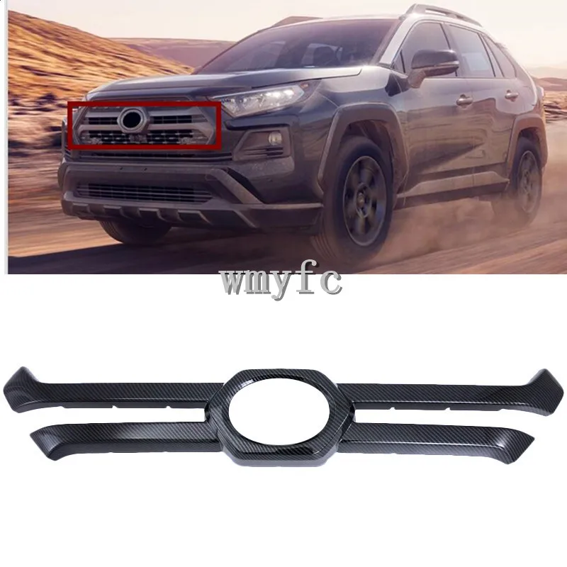 

Решетка для Toyota RAV4 Adventure 2019 2020 из углеродного волокна, в стиле ABS, передняя и центральная решетки, декоративная крышка, отделочные полосы, Ста...