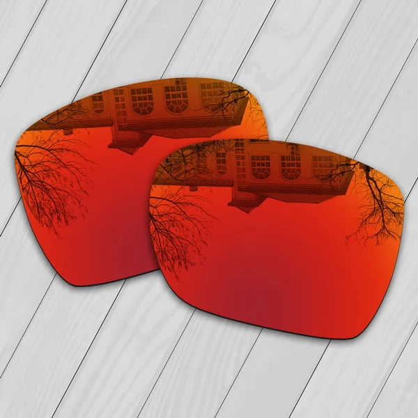 Fire Red E.O.S поляризованные улучшенные Сменные линзы для солнцезащитных очков с отклонением от Окли-несколько вариантов - Цвет линз: Fire Red