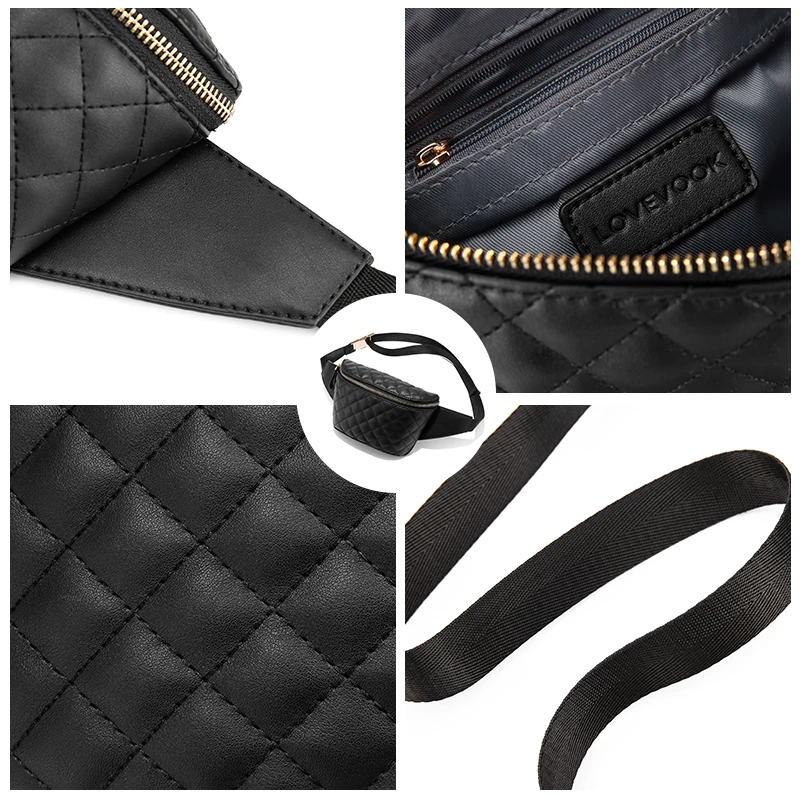 Женская модная поясная сумка LOVEVOOK повседнвная грудная из искусственной кожи