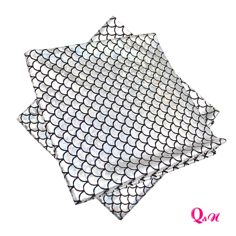 Q&ampN 50*145 cm Fish scales Synthetic Hologram Spandex fabric for Sewing DIY Craft Decorative Garment Knot Bow Bags | Дом и сад