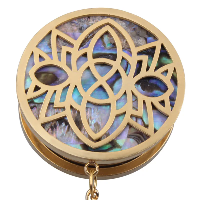 Расширитель ушей золотистого цвета заглушки из нержавеющей стали винт плоти