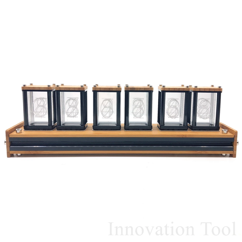 Elekstube Программируемые 6 цифр RGB свечение цифровые часы Nixie трубки часы комплект DIY электронные настольные часы в стиле ретро 5 в Micro USB питание