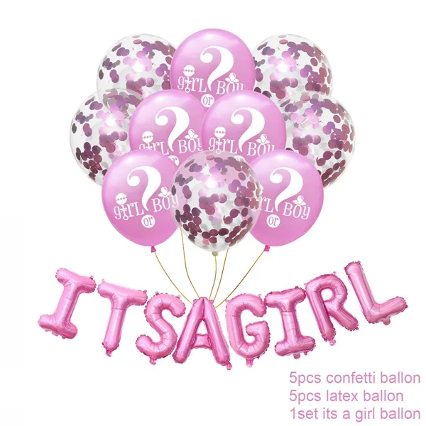 Pink he or she set LAPHIL 16 дюймов Baby Shower Фольга воздушные шары синий розовый его для мальчиков и девочек с надписью балон детское украшение для душа Пол раскрыть вечерние поставки - Цвет: Pink he or she set