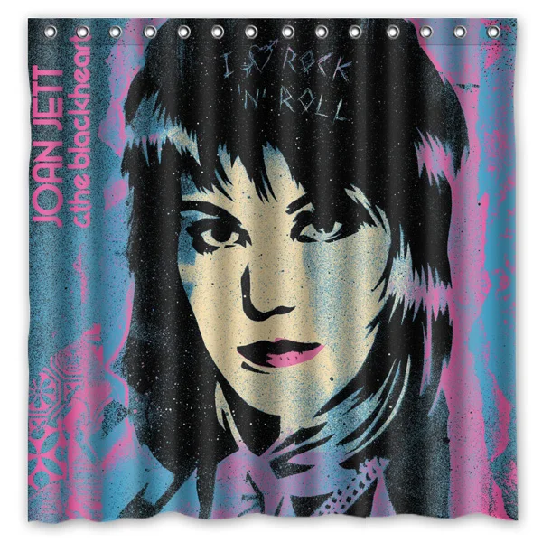 180x180 см Водонепроницаемая занавеска для ванной с крючком Joan Jett занавески комнаты