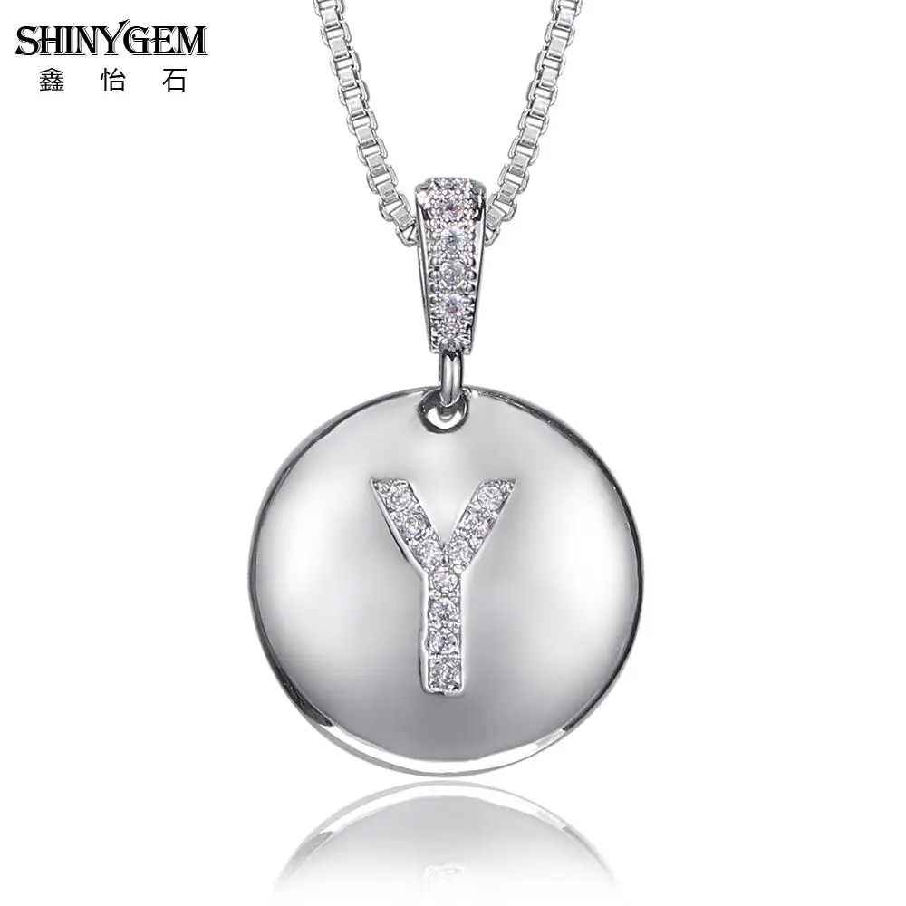 Женское Ожерелье-чокер ShinyGem круглое ожерелье с 26 буквами покрытое розовым