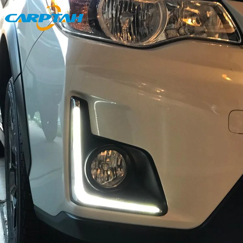 Светодиодный дневной светильник для Subaru XV 2016 2017 2018 Водонепроницаемый желтый