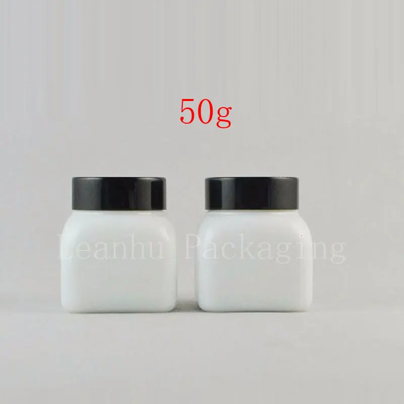 square white glass  50G bottle with anodized aluminum black bottle , high quality cosmetic bottle cream jar , personal care