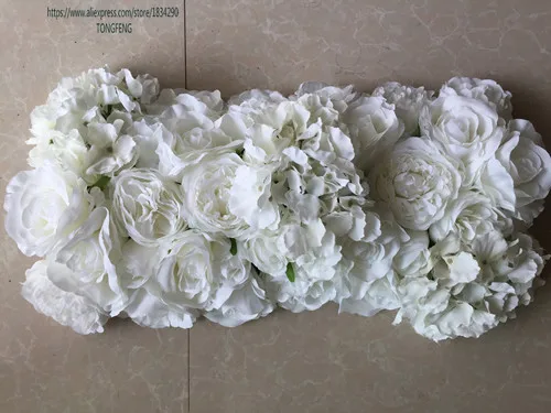 16 TONGFENG Свадебные 3D Цветочные стеновые панели искусственный шелк Роза Пион свадебное оформление украшение цветок бегун Свадьба 10 шт./партия - Цвет: 16