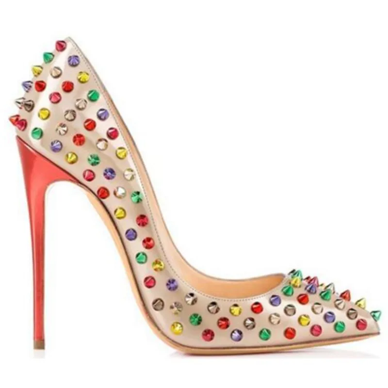 

SHOFOO shoes,Elegant fashion women's shoes , PU fabric, about 12 cm high-heeled women's shoes, pointed toe pumps. SIZE:34-45