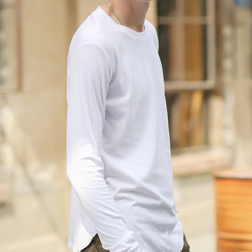 Мужская футболка в стиле хип-хоп с длинным рукавом весна-осень 2019 | одежда