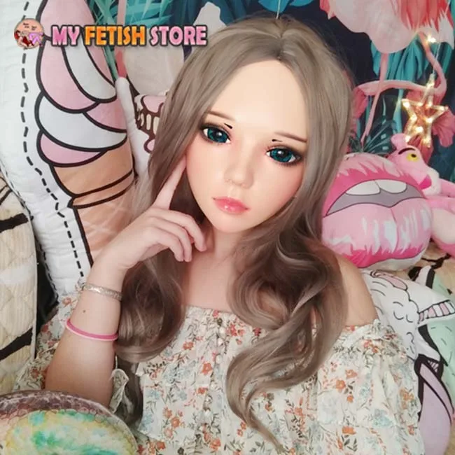Standard makeup Линг-3) женский сладкий девушка смолы половина головы кигуруми BJD глаза кроссдресс косплей японского аниме ролевая маска Лолиты с глазами и париком - Цвет: Standard makeup