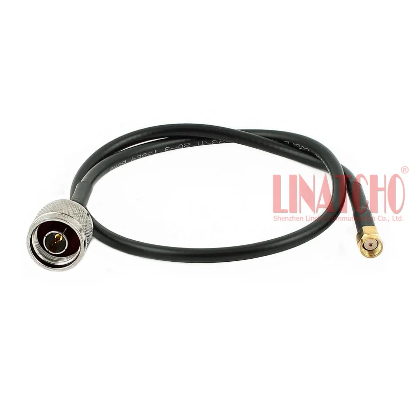 

50cm coaxial rg58U N male to RP SMA male 2.4GHz wifi router antenna jumper cable