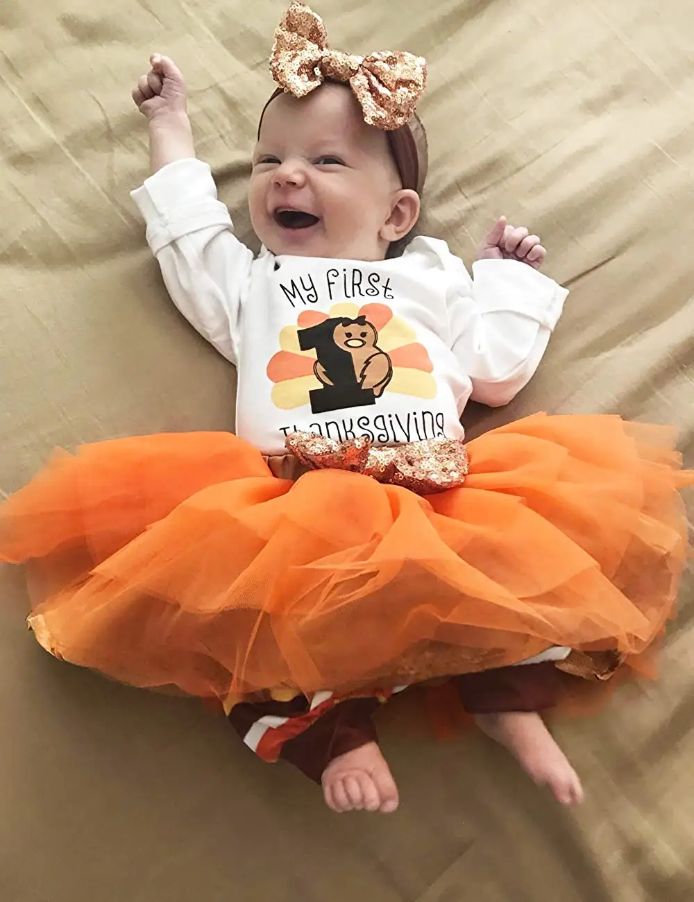 Oklady Okgirl Baby Girl My First наряды для Дня благодарения наборы комбинезон с надписью