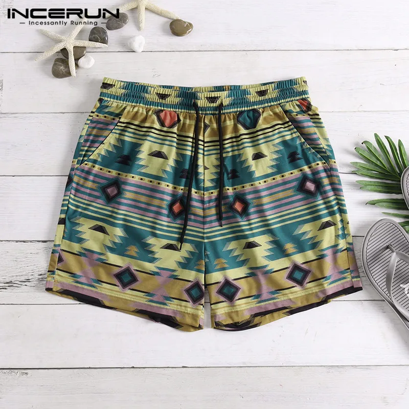 Green Shorts Гавайский плавки Для мужчин шорты пляжные шорты в повседневном стиле с мягкой подошвой мужской отдых эластичная кулиска на талии карманы Мужская пляжная одежда - Цвет: Green Shorts