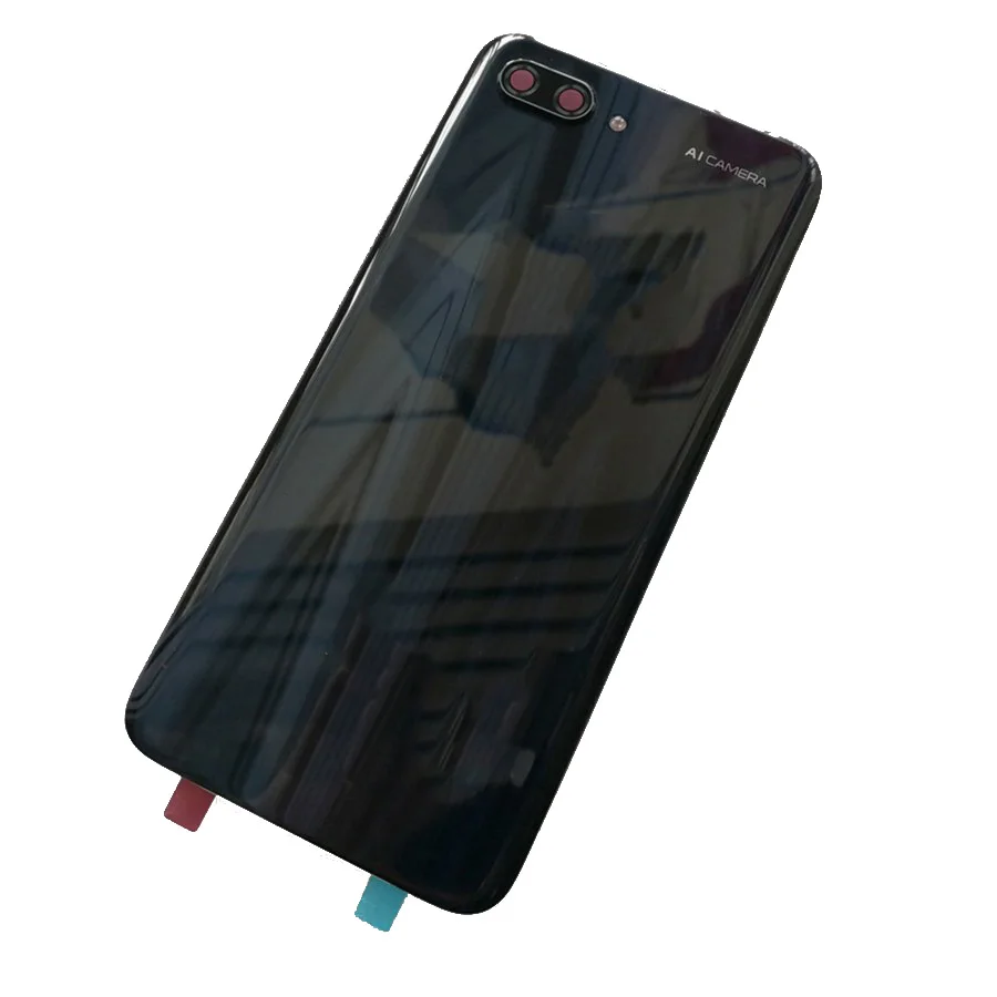 Black With Lens Для huawei Honor 10 крышка батареи с камерой стекло объектив для huawei Honor 10 крышка батареи задняя крышка Стекло чехол задняя крышка корпус дверь - Цвет: Black With Lens