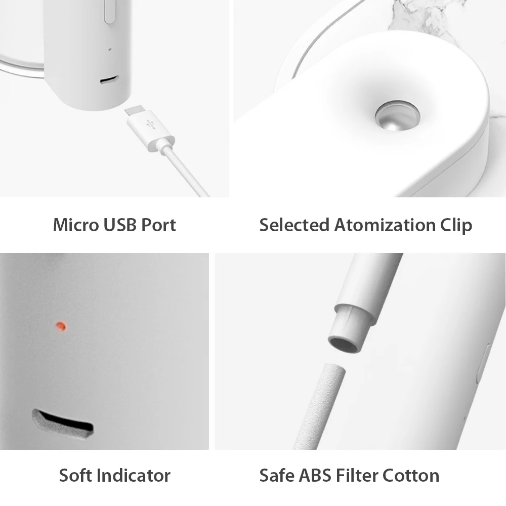 Xiaomi Mijia Sothing увлажнитель воздуха бытовой Настольный бесшумный очиститель воздуха геометрический Электрический распылитель воды зарядка через usb 260 мл