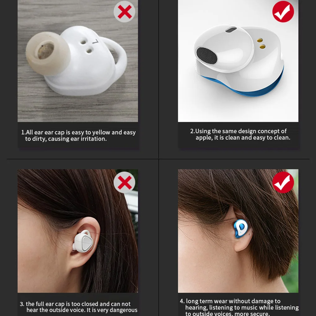 

Worallymy Bluetooth 5.0 Earphone Phone Call Wireless In-ear Sport Business Headset IPX4 Waterproof Earbuds
