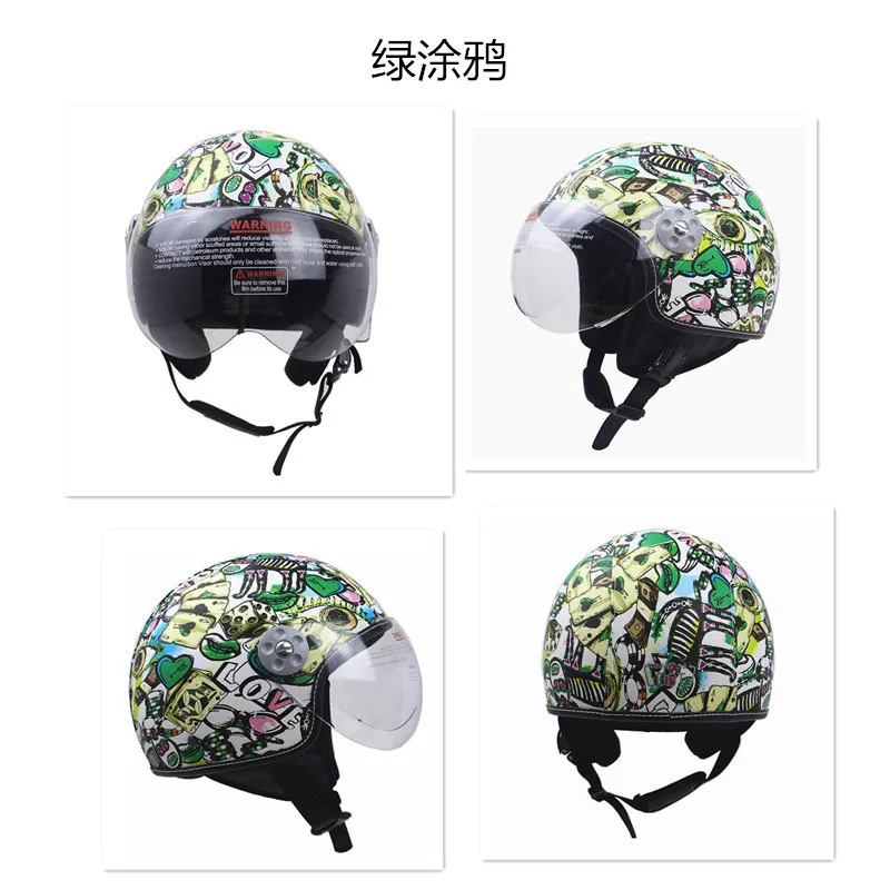 Черный шлем Spitfire moto rcycle, винтажный шлем с открытым лицом, ретро 3/4, полушлем casco moto capacete moto ciclismo