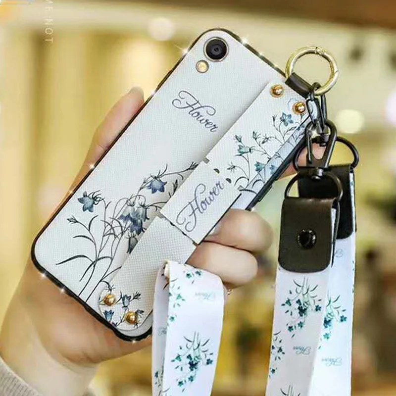 Sunjolly роскошный чехол с ремешком подставка Rhinstone синяя Роза для телефона coque iPhone X XS