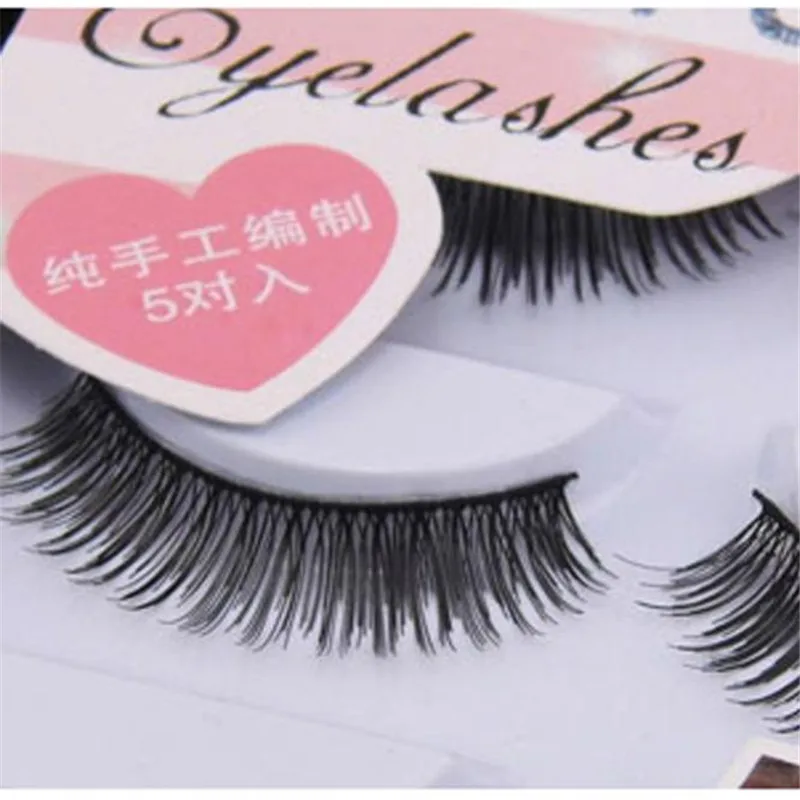 OutTop 5 Pair Natural Look False Eyelashes Beauty Maquiagem Synthetic Fiber Full Strip Lashes Voluminous P# | Красота и здоровье