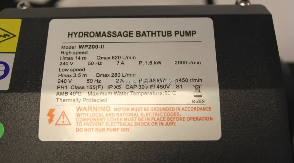 LX 2 скоростной насос для спа WP200II 2HP двухскоростной спа-процедур из Китая и США |