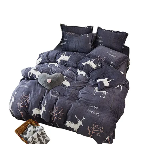reindeer dark grey Главная Постельное белье руно постельные принадлежности сегеиз постельное белье фланель caroset слон зима кровать набор 3/4 шт. пододеяльник набор королева король размер - Цвет: reindeer dark grey