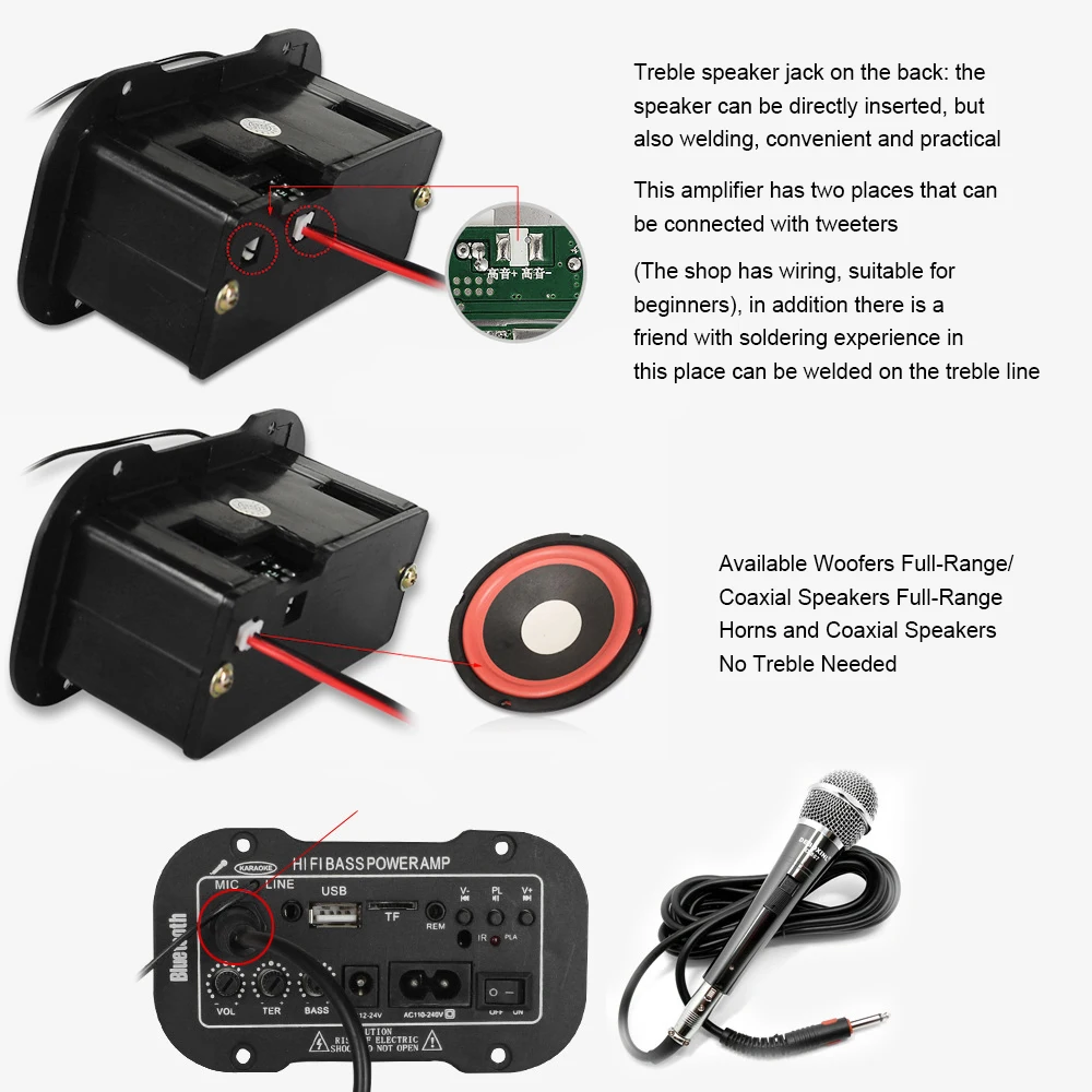 5-дюймовый 25 Вт Hi-Fi автомобильный аудио усилитель мощности FM-радио плеер