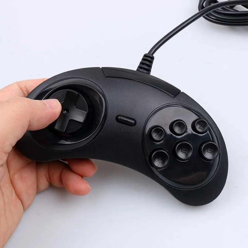 1 шт. контроллер Джойстик для SEGA Genesis USB геймпад 6 кнопок PCUSB держатель игрового