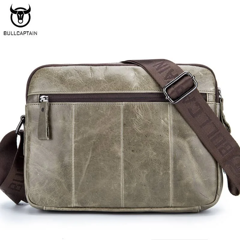 BULLCAPTAIN/Мужская сумка из натуральной кожи Повседневная Деловая мужская через