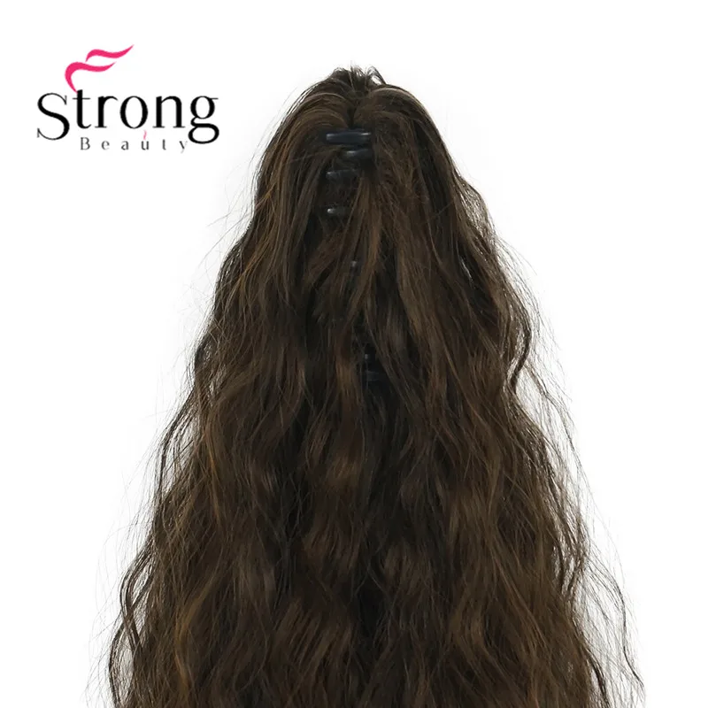 StrongBeauty 24 ''6 цветов синтетический конский хвост Кудрявые Волнистые коготь наращивание волос клип на шнурке шиньон