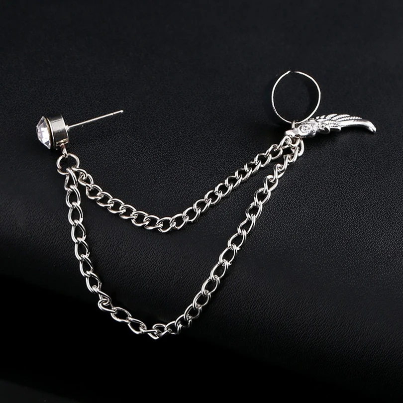 Модные Позолоченные Серебряные серьги-каффы ZLDYOU с кристаллами Индивидуальные