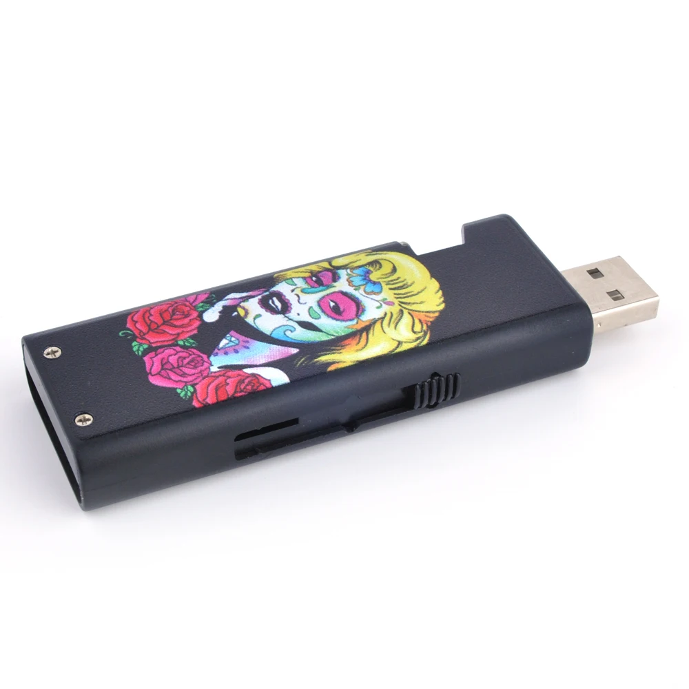 Креативная маленькая перезаряжаемая USB Зажигалка ветрозащитная Электронная