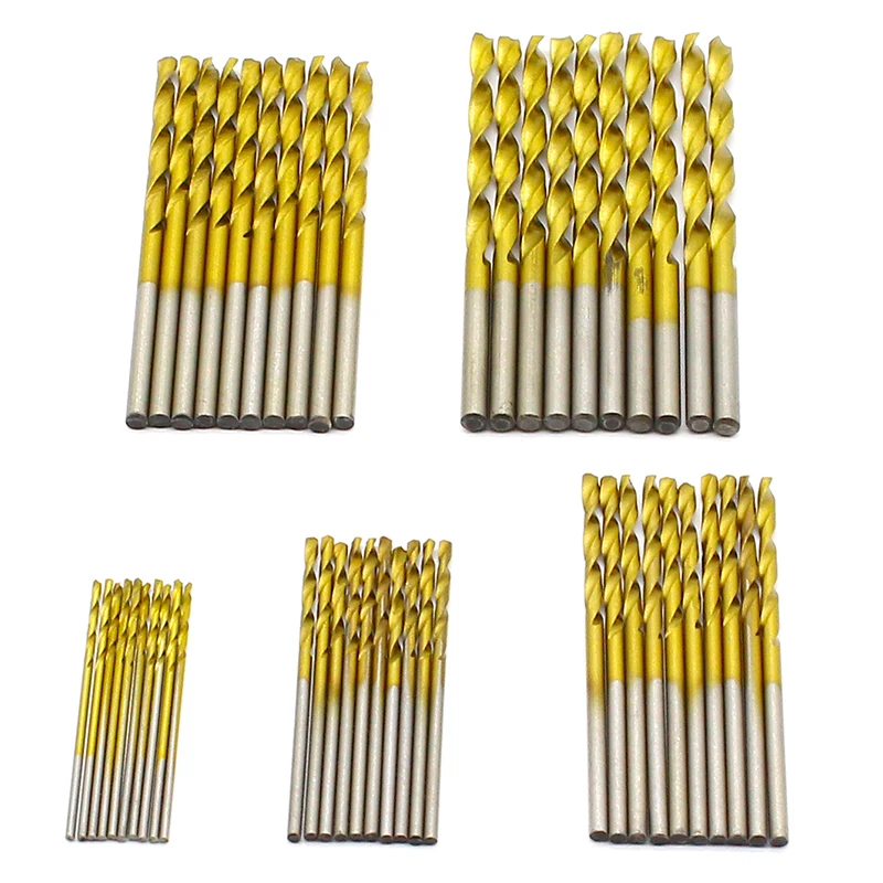 50 шт./компл. набор спиральных сверл пильный сверло из высокопрочной стали с