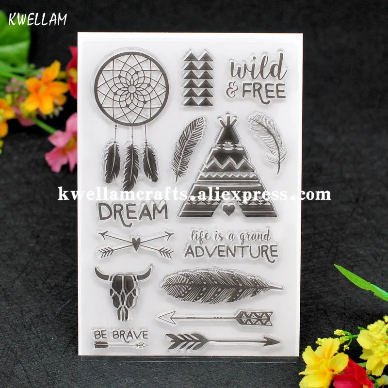 Альбом для скрапбукинга Дикая свобода мечта быть храбрым перьем фотокарточки