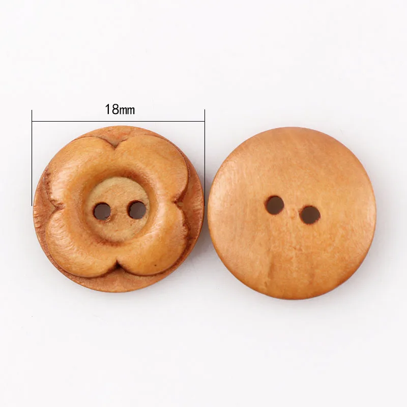 25 шт. Детские пуговицы с двумя отверстиями|flower wood button|wooden buttonssewing buttons |