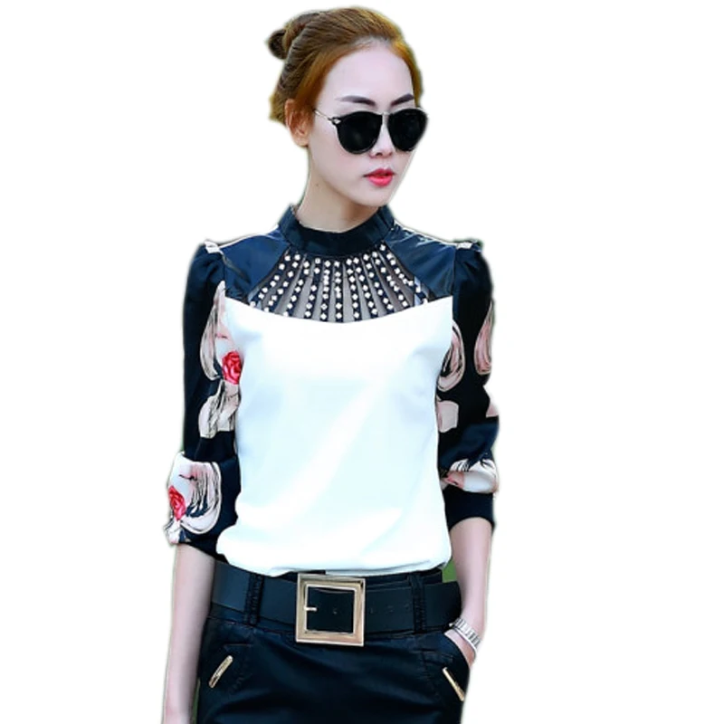 Летняя модная кожаная блузка рубашка Женская Весенняя повседневная женская с