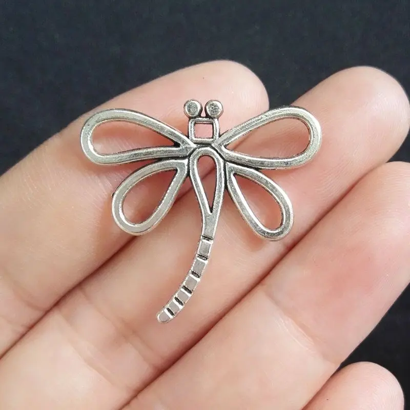 Винтажная серебряная подвеска в виде стрекозы 20 шт. 30*31 мм|charm pendant|pendants jewelry