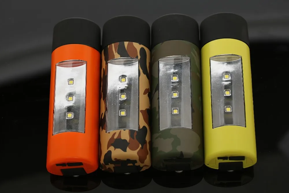USB зарядное устройство для телефона ручной генератор повторное зарядное устройство Динамо 2200 мАч Внешний аккумулятор с светодиодный фонарик