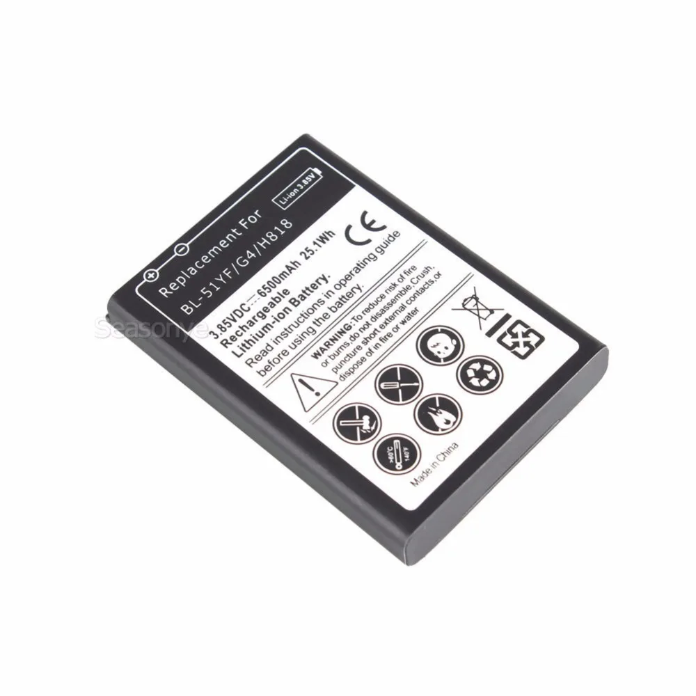 Seasonye 6500 мАч BL-51YF на Батарея+ 3 дополнительных Цвет крышка чехол для LG G4 H818/N VS999 F500 F500S F500K F500L H815 H810