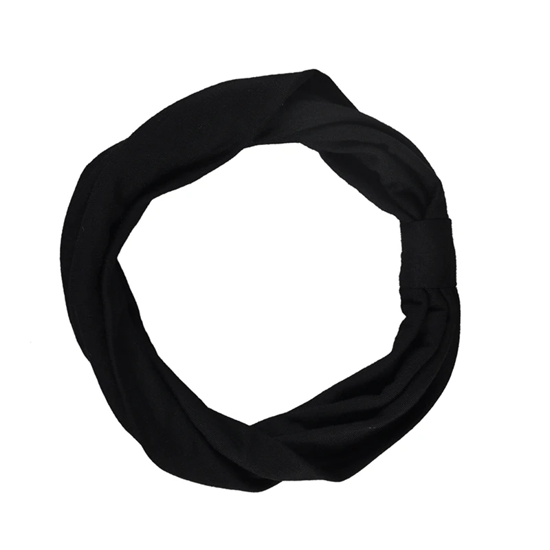 Yoga Bandanas Girls Headwear Variety of Wear Method Cotton Sports Bandeau Elastic Hair Turban Wide Headbands 9 Colors | Спорт и