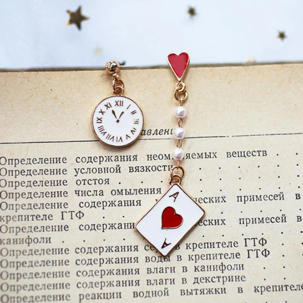 Шикарные покерные часы сердце очарование искусственный жемчуг асимметричные